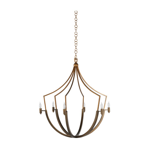 Skei Six Light Chandelier in Aged Brass|Clean Antique Gold (550|SCH-168000)