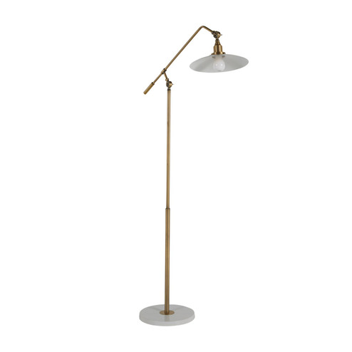 Raphael One Light Floor Lamp in Matte Antique Brass|Matte White (550|SCH-166085)