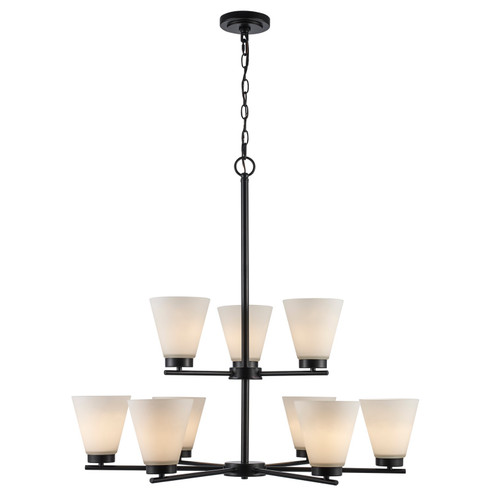 Fifer Nine Light Chandelier in Black (110|71809 BK)