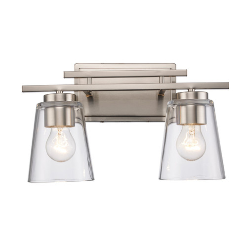 Iris Two Light Vanity in Brushed Nickel (110|22492 BN)