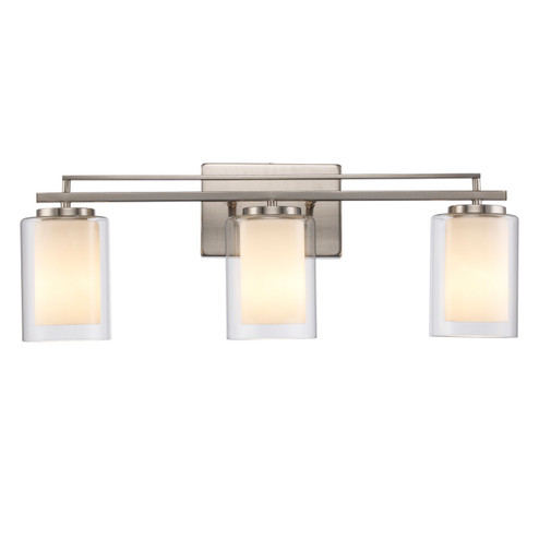 Lisbon Three Light Vanity in Brushed Nickel (110|22483 BN)