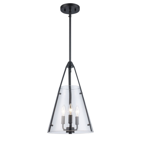 Armani Three Light Pendant in Black (110|11583 BK)