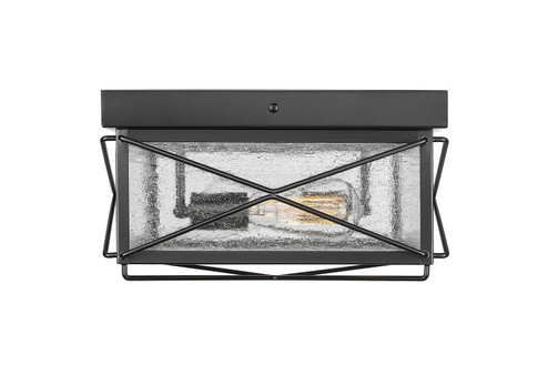 Robinson Two Light Outdoor Flush Mount in Powder Coated Black (59|42616-PBK)