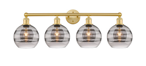 Edison Four Light Bath Vanity in Antique Brass (405|616-4W-AB-G556-8SM)