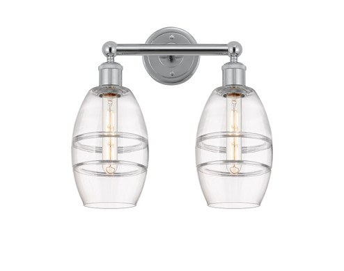 Edison Two Light Bath Vanity in Polished Chrome (405|616-2W-PC-G557-6CL)