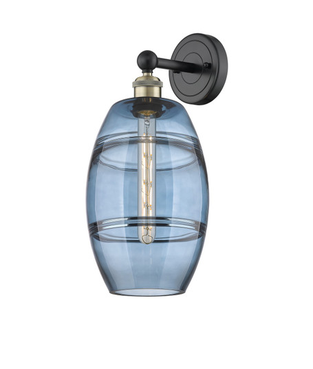 Edison One Light Wall Sconce in Black Antique Brass (405|616-1W-BAB-G557-8BL)