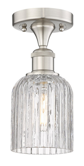 Edison One Light Semi-Flush Mount in Brushed Satin Nickel (405|616-1F-SN-G559-5CL)