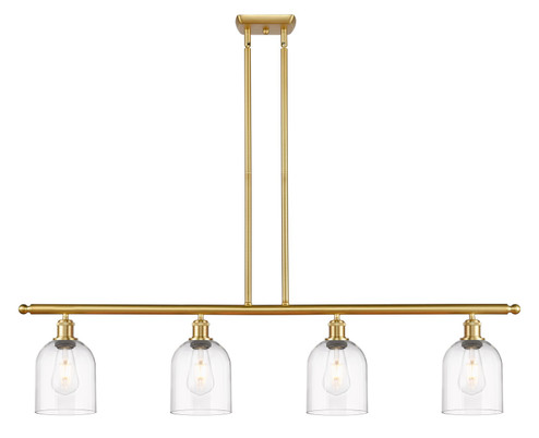 Ballston Four Light Island Pendant in Satin Gold (405|516-4I-SG-G558-6CL)