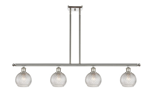 Ballston Four Light Island Pendant in Polished Nickel (405|516-4I-PN-G122C-6CL)
