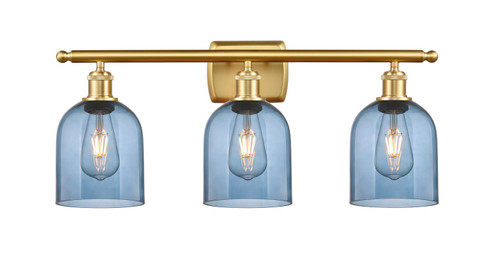 Ballston Three Light Bath Vanity in Satin Gold (405|516-3W-SG-G558-6BL) Ballston Three Light Bath Vanity in Satin Gold (405|516-3W-SG-G558-6BL)