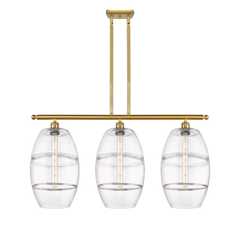 Ballston Three Light Island Pendant in Satin Gold (405|516-3I-SG-G557-10CL)