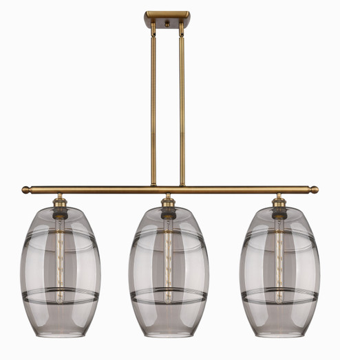 Ballston Three Light Island Pendant in Brushed Brass (405|516-3I-BB-G557-10SM)