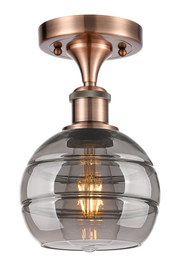 Ballston One Light Semi-Flush Mount in Antique Copper (405|516-1C-AC-G556-6SM)