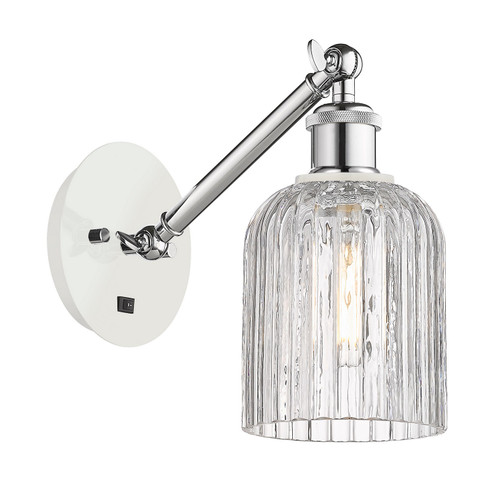 Ballston One Light Wall Sconce in White Polished Chrome (405|317-1W-WPC-G559-5CL)