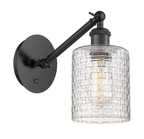 Ballston One Light Wall Sconce in Matte Black (405|317-1W-BK-G112C-5CL)