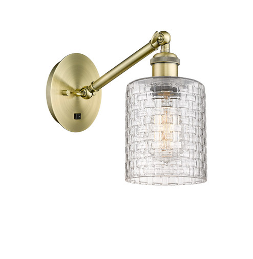 Ballston One Light Wall Sconce in Antique Brass (405|317-1W-AB-G112C-5CL)