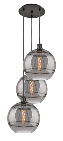 Ballston Three Light Pendant in Oil Rubbed Bronze (405|113B-3P-OB-G556-12SM) Ballston Three Light Pendant in Oil Rubbed Bronze (405|113B-3P-OB-G556-12SM)