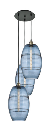 Ballston Three Light Pendant in Black Antique Brass (405|113B-3P-BAB-G557-10BL)