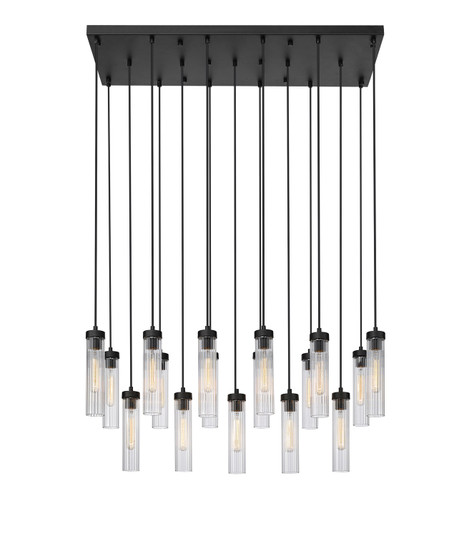 Beau 17 Light Linear Chandelier in Matte Black (224|740P-17L-MB)