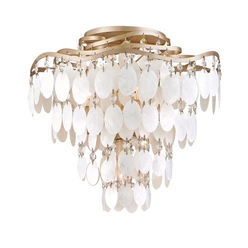 Dolce Four Light Semi Flush Mount in Champagne Leaf (68|109-34-CPL)