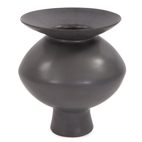 Graphite Ceramics Vase in Matte Graphite (204|88030)