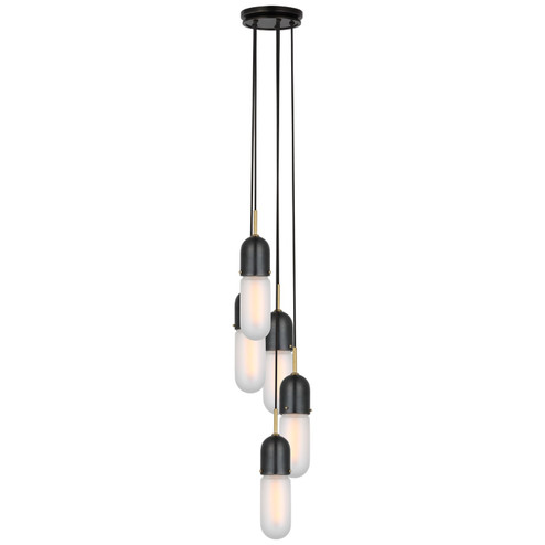 Junio LED Pendant in Bronze and Brass (268|TOB 5646BZ/HAB-FG-5)