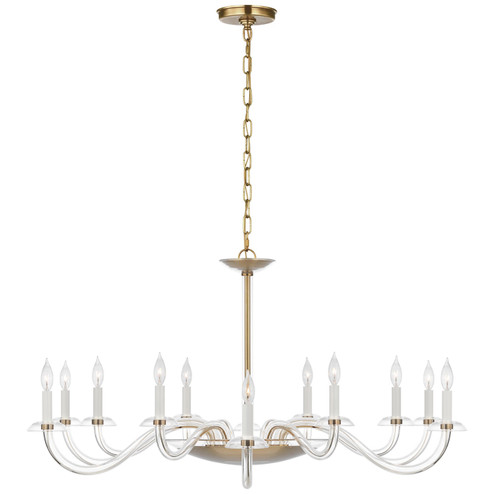 Brigitte LED Chandelier in Clear Glass and Hand-Rubbed Antique Brass (268|PCD 5021CG/HAB)