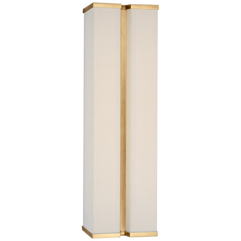 Vernet LED Wall Sconce in Hand-Rubbed Antique Brass and Linen (268|PCD 2250HAB/L)
