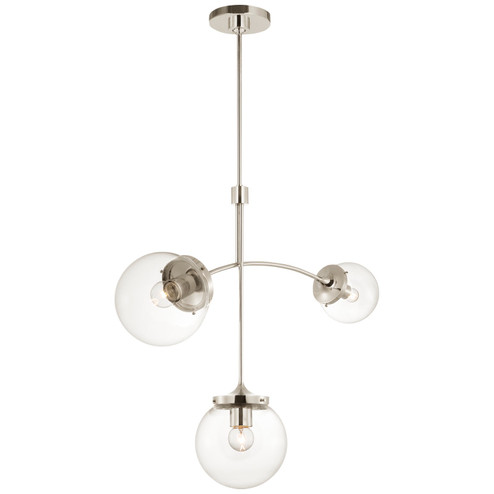 Prescott LED Chandelier in Polished Nickel (268|KS 5117PN-CG) Prescott LED Chandelier in Polished Nickel (268|KS 5117PN-CG)