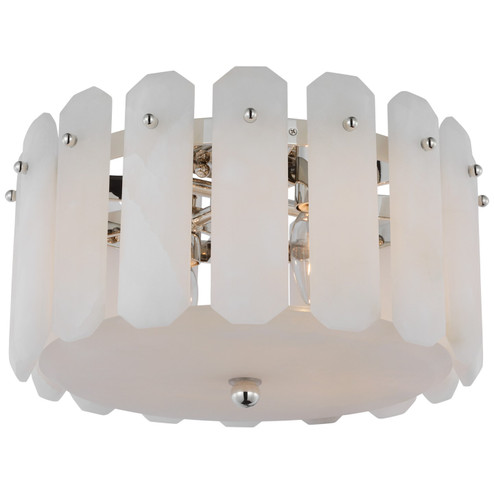 Bonnington Four Light Flush Mount in Polished Nickel (268|ARN 4124PN-ALB)