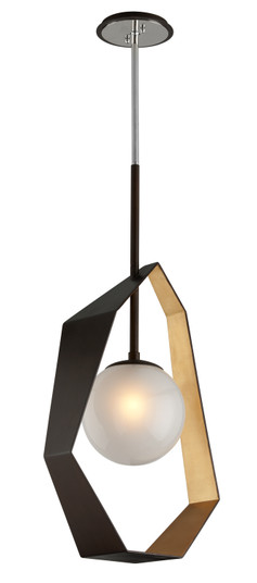 Origami One Light Pendant in Bronze With Gold Leaf (67|F5524-BRZ/GL/SS)