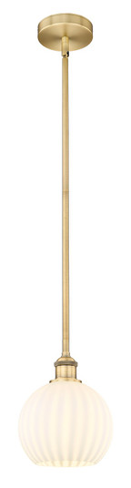 Edison LED Mini Pendant in Brushed Brass (405|616-1S-BB-G1217-8WV)