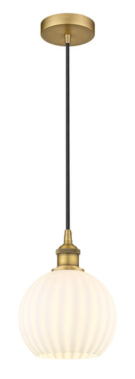 Edison LED Mini Pendant in Brushed Brass (405|616-1P-BB-G1217-8WV)