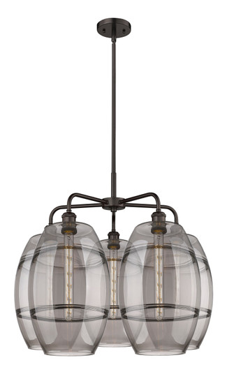 Downtown Urban LED Chandelier in Oil Rubbed Bronze (405|516-5CR-OB-G557-10SM)