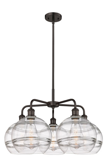 Downtown Urban LED Chandelier in Oil Rubbed Bronze (405|516-5CR-OB-G556-10CL)