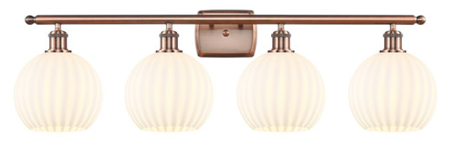 Ballston LED Bath Vanity in Antique Copper (405|516-4W-AC-G1217-8WV)