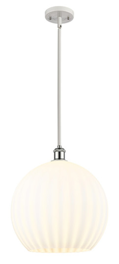 Ballston LED Pendant in White Polished Chrome (405|516-1S-WPC-G1217-14WV)