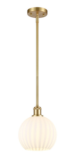 Ballston LED Mini Pendant in Satin Gold (405|516-1S-SG-G1217-8WV)