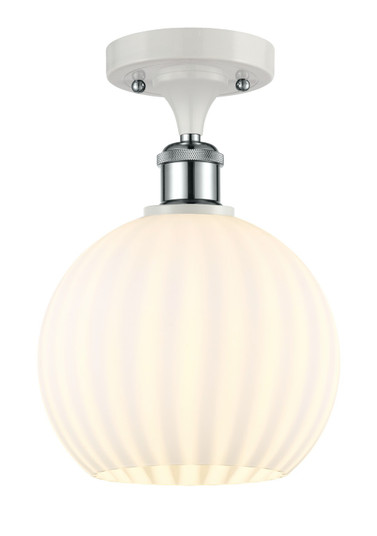 Ballston LED Semi-Flush Mount in White Polished Chrome (405|516-1C-WPC-G1217-8WV)
