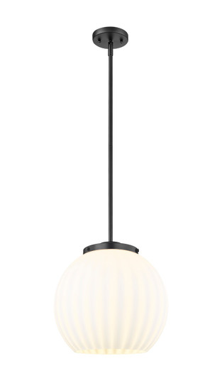 Franklin Restoration LED Pendant in Matte Black (405|221-1S-BK-G1217-14WV)