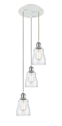 Ballston LED Pendant in White Polished Chrome (405|113B-3P-WPC-G392)