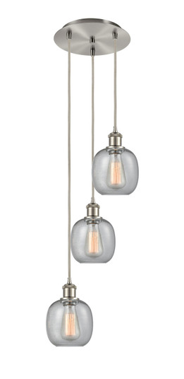 Ballston LED Pendant in Brushed Satin Nickel (405|113B-3P-SN-G104)