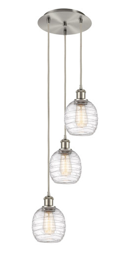 Ballston LED Pendant in Brushed Satin Nickel (405|113B-3P-SN-G1013)