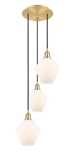 Ballston LED Pendant in Satin Gold (405|113B-3P-SG-G651-8)