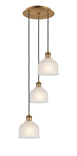 Ballston LED Pendant in Brushed Brass (405|113B-3P-BB-G411)