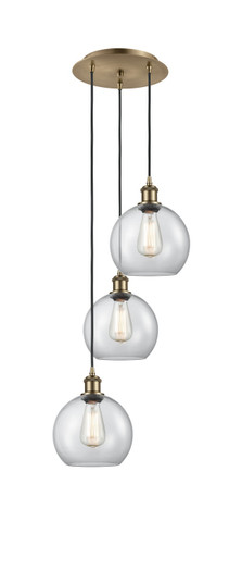 Ballston LED Pendant in Antique Brass (405|113B-3P-AB-G122-8) Ballston LED Pendant in Antique Brass (405|113B-3P-AB-G122-8)