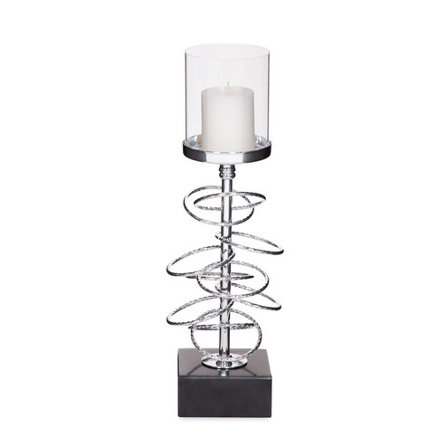 Ring Toss Candle Holders Candle Holder in Metallic Chrome (204|11256)