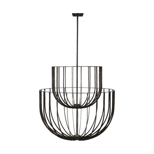 Sanchi LED Chandelier in Aged Iron (182|SLCH33027AI)