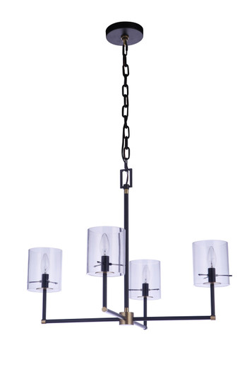 Four Light Pendant in Black/Gold (90|620482)