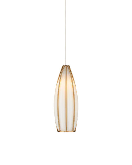 Parish Collection One Light Pendant in White/Antique Brass (142|9000-1185)
